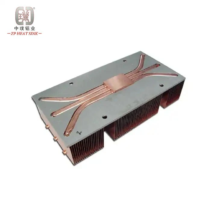 Copper Tube Aluminum Extrusion Heat Pipe Heat Sink