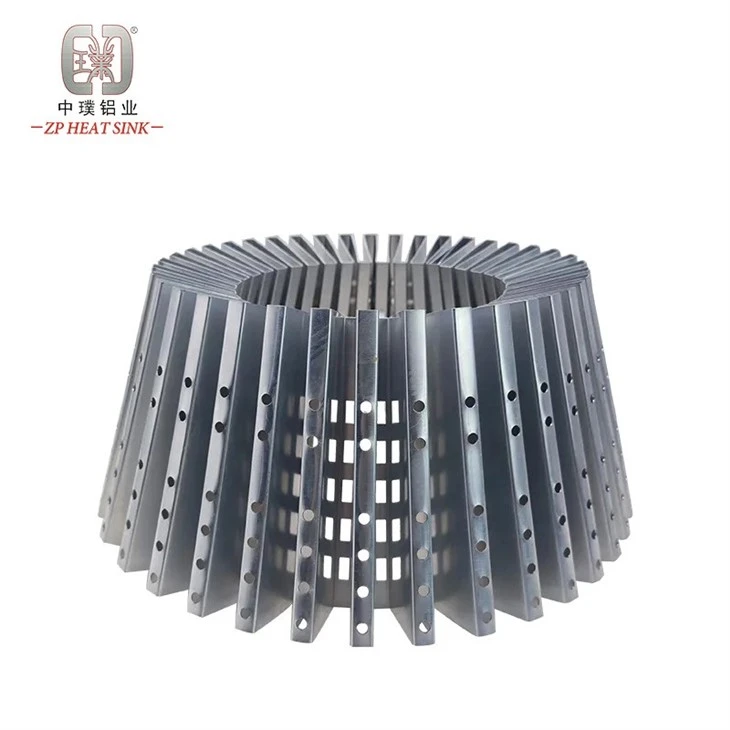 Large Aluminum Fold Fin Heat Sink Plate