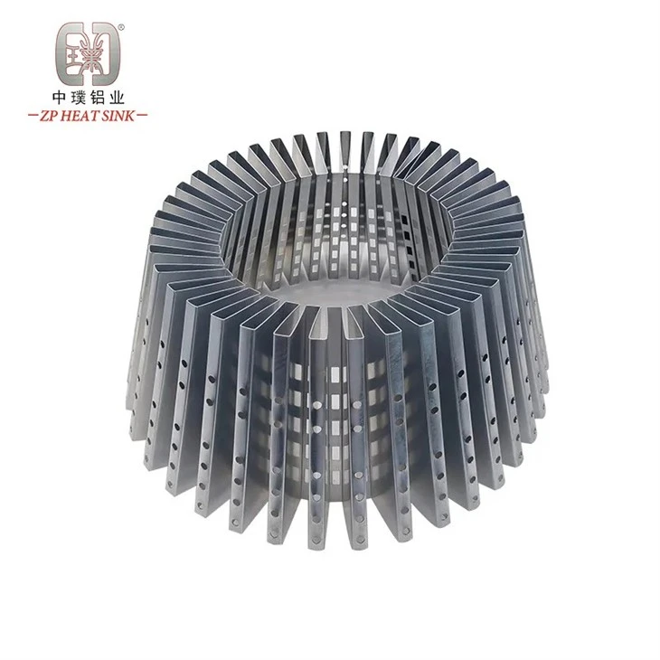 Large Aluminum Fold Fin Heat Sink Plate
