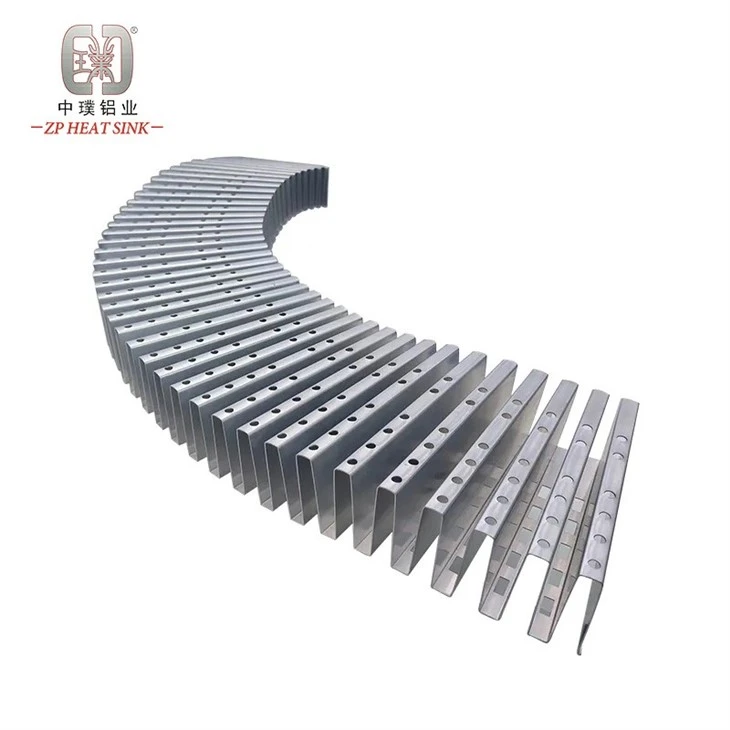 Large Aluminum Fold Fin Heat Sink Plate