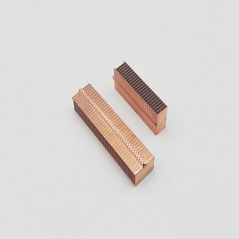 C1100 Copper Fin Aluminum Heatsink - Nickel Plated, Tin Soldered, Origin Factory Quality Assured factory