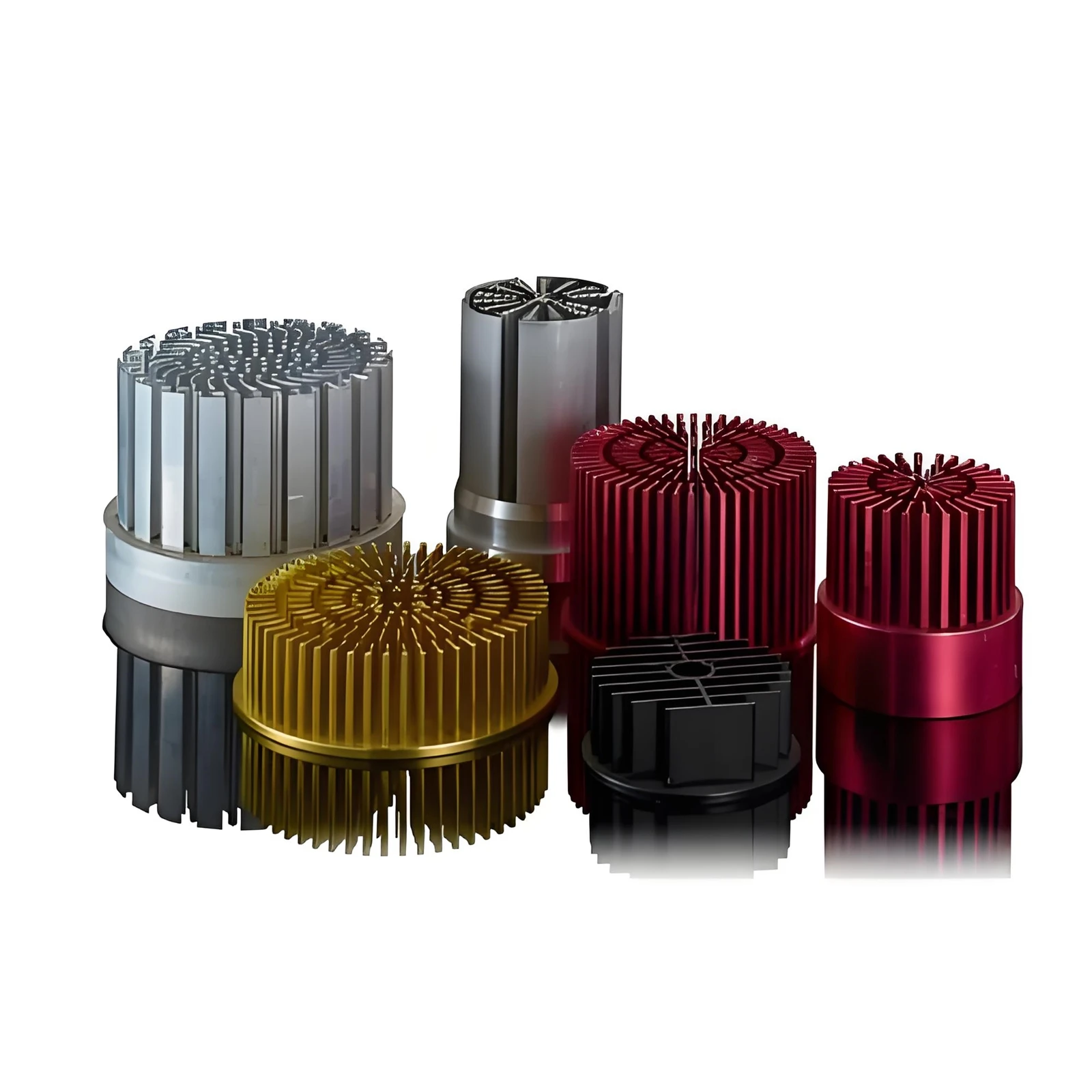 cold forged heat sinks in different colors cold forged heat sinks in different colors